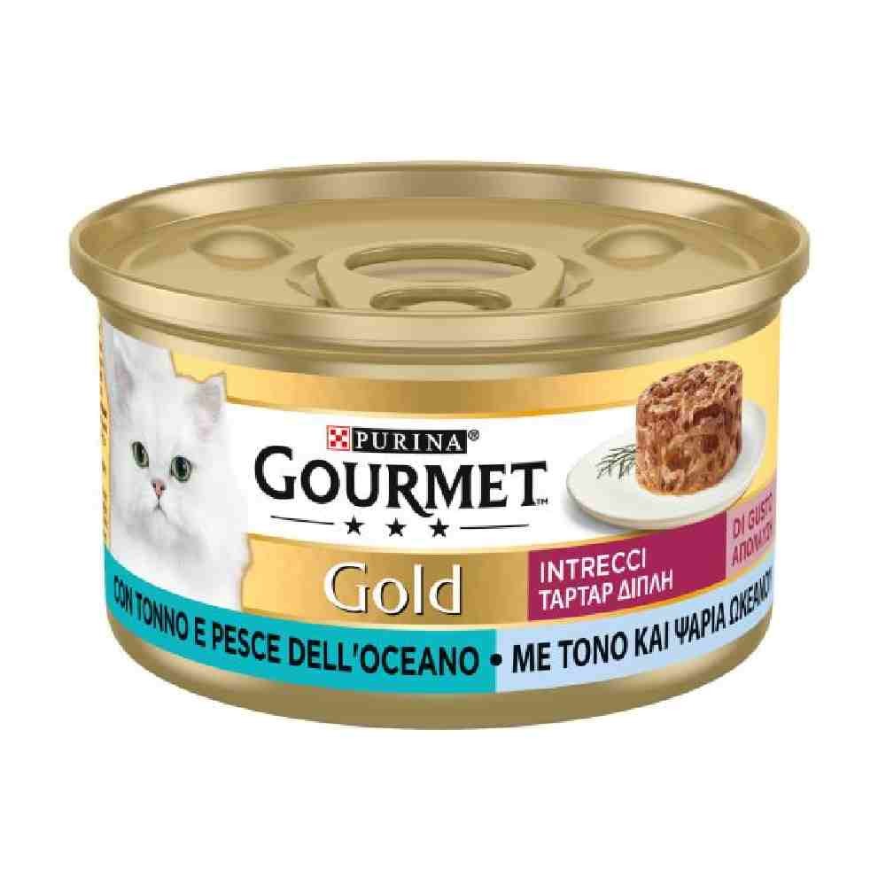 INTRECCI DI GUSTO GOURMET GOLD PER GATTO CON TONNO E PESCE DELL'OCEANO 85 GR - PURINA