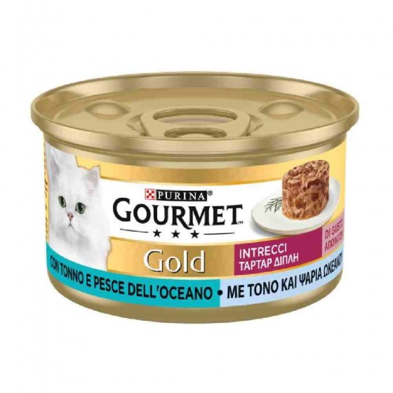 INTRECCI DI GUSTO GOURMET GOLD PER GATTO CON TONNO E PESCE DELL'OCEANO 85 GR - PURINA