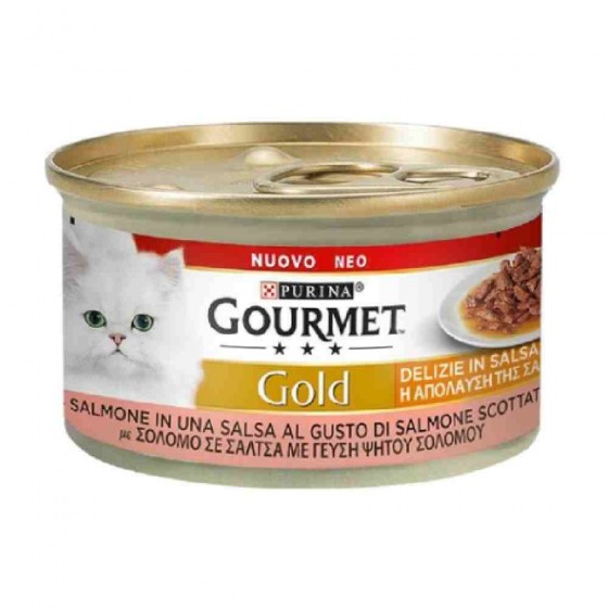 DELIZIE IN SALSA GOURMET GOLD PER GATTO CON SALMONE 85 GR - PURINA