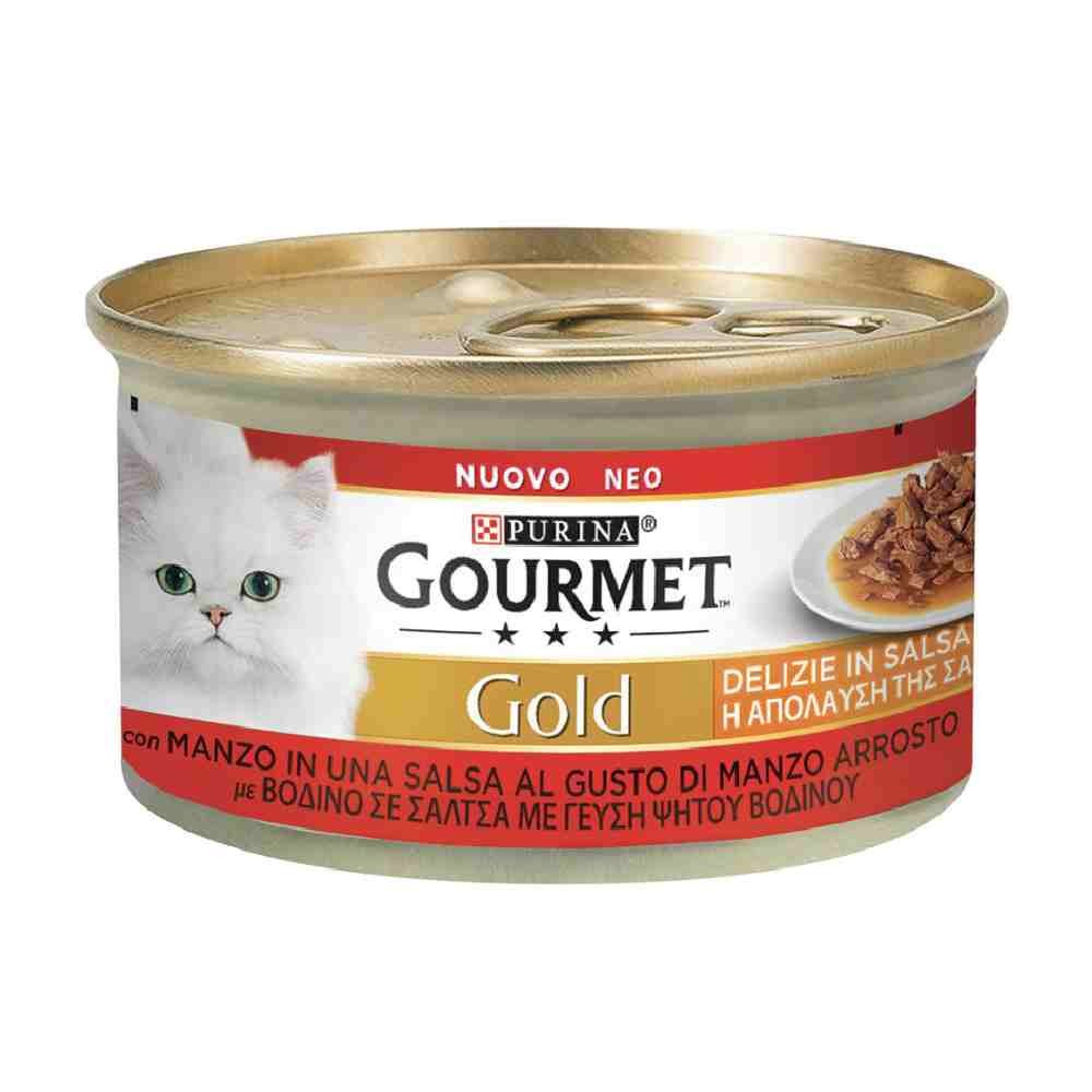 DELIZIE IN SALSA GOURMET GOLD PER GATTO CON MANZO 85 GR - PURINA