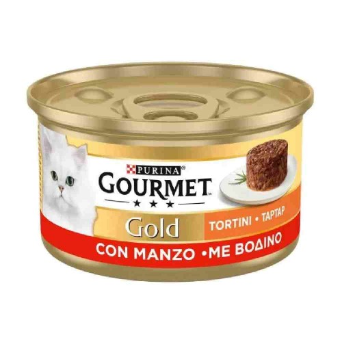 TORTINO GOURMET GOLD PER GATTO CON MANZO 85 GR - PURINA