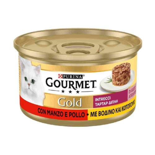 INTRECCI DI GUSTO GOURMET GOLD PER GATTO CON MANZO E POLLO 85 GR - PURINA