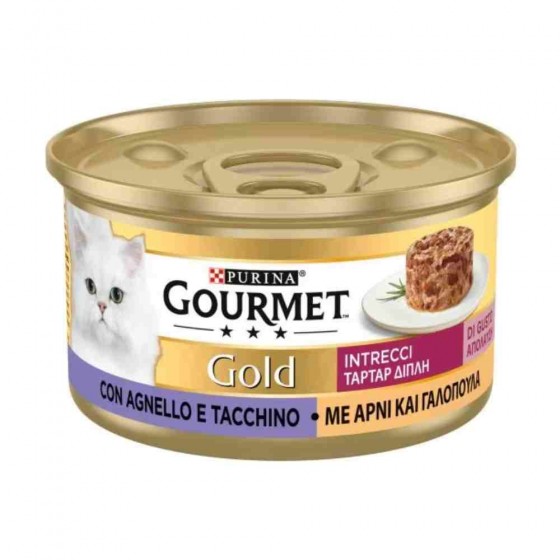 INTRECCI DI GUSTO GOURMET GOLD PER GATTO CON AGNELLO E TACCHINO 85 GR - PURINA