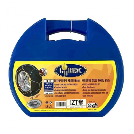 CATENE DA NEVE A MAGLIA 9 GRUPPO 12 MODELLO A ROMBO - LUBEX