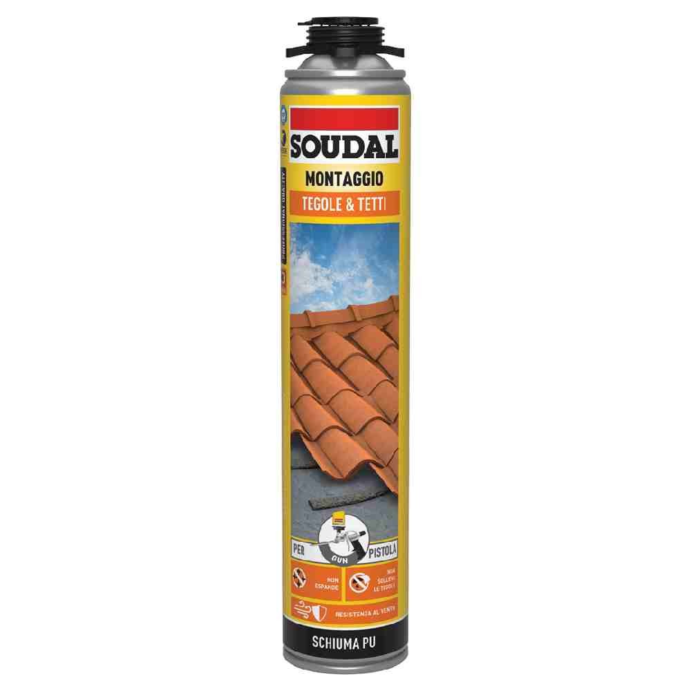 SCHIUMA POLIURETANICA PER MONTAGGIO "TEGOLE E TETTI" - PER PISTOLA 750 ML - SOUDAL SCHIUMA POLIURETANICA PER MONTAGGIO "TEGOLE E TETTI" - PER PISTOLA 750 ML - SOUDAL