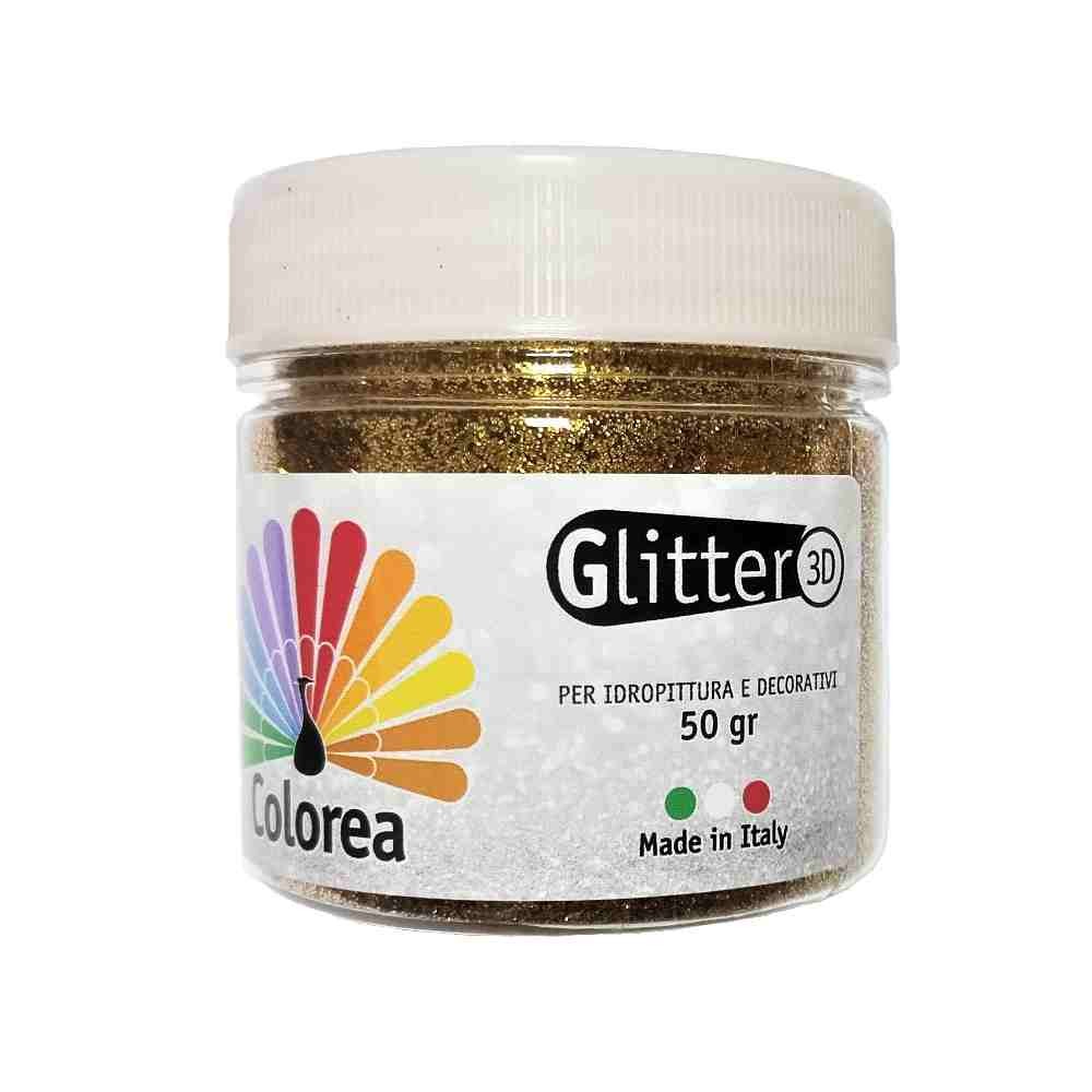 GLITTER PER IDROPITTURA COLORE ORO PRISMATICO 50 GR - COLOREA