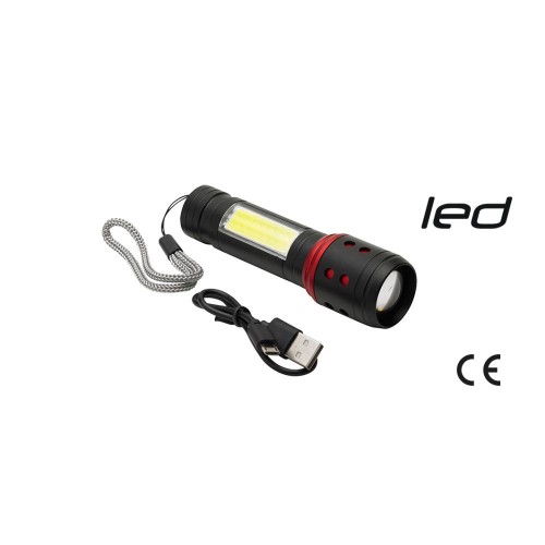 TORCIA LED CON ZOOM RICARICABILE CON USB CONF IN BLISTER - MAURER