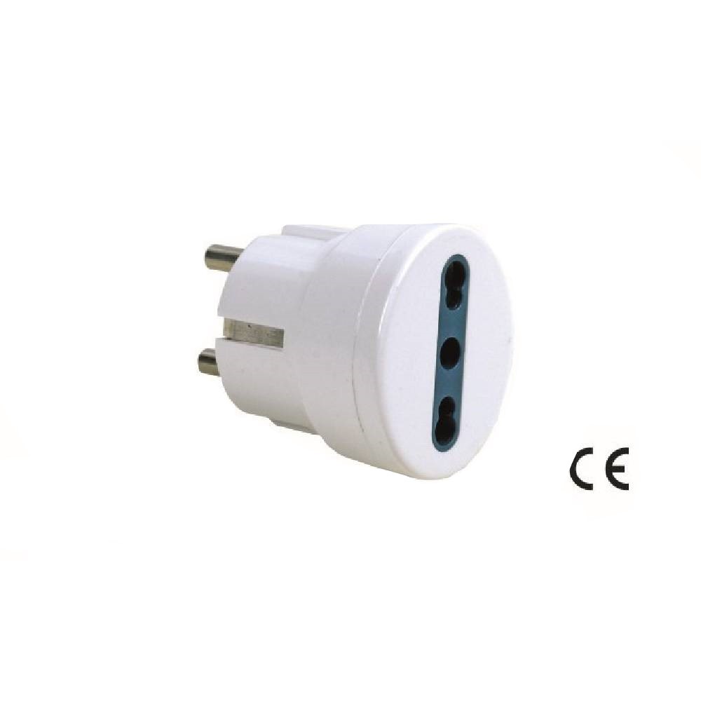 ADATTATORE SEMPLICE 2P+T - SPINA 160A SCHUKO - PRESA 16A BIPASSO COLORE BIANCO - MAURER