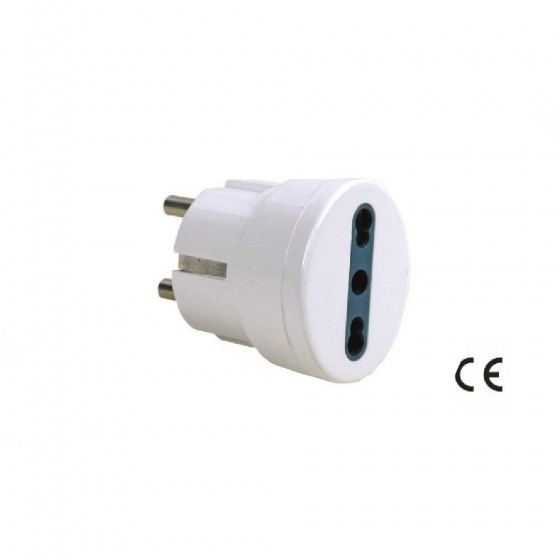 ADATTATORE SEMPLICE 2P+T - SPINA 160A SCHUKO - PRESA 16A BIPASSO COLORE BIANCO - MAURER
