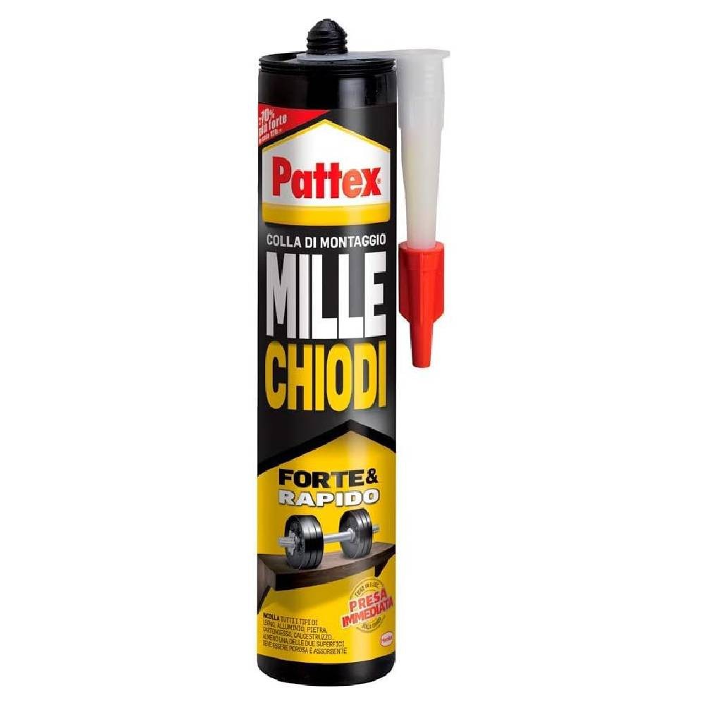 ADESIVO DI MONTAGGIO PATTEX MILLECHIODI FORTE & RAPIDO 400 GR