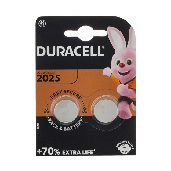BATTERIE A BOTTONE AL LITIO CR 2025 BL. 2 PZ - DURACELL