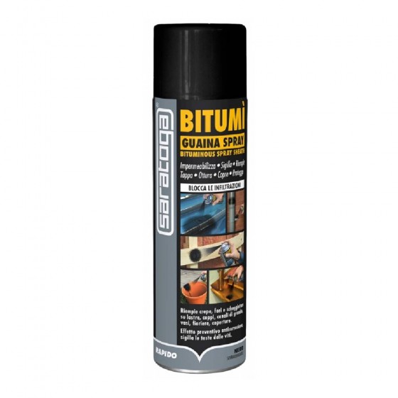 GUAINA IN SPRAY BITUMI' 500 ML - SARATOGA