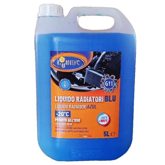 LIQUIDO ANTIGELO BLU PURO PER RADIATORI VEICOLI 5 LT - LUBEX