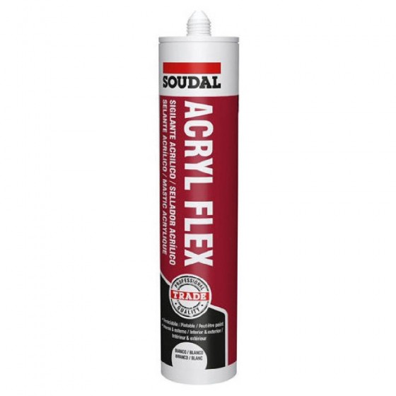 SILICONE SIGILLANTE ACRILICO "ACRYL FLEX" - BIANCO 300 ML - SOUDAL