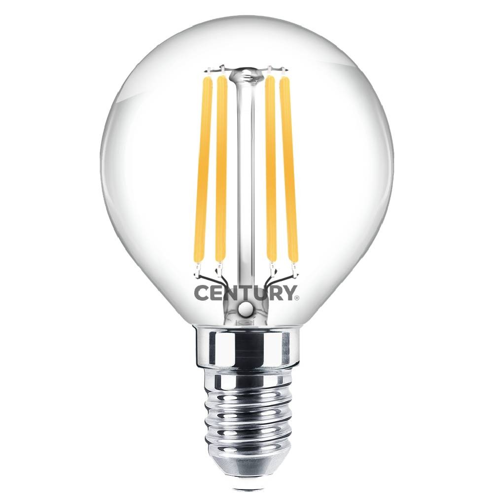 LAMPADA LED INCANTO SFERA CON FILAMENTO E14 4 W 470 LM 4000 K LUCE NATURALE - CENTURY LAMPADA LED INCANTO SFERA CON FILAMENTO E14 4 W 470 LM 4000 K LUCE NATURALE - CENTURY