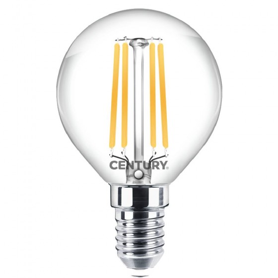 LAMPADA LED INCANTO SFERA CON FILAMENTO E14 4 W 470 LM 4000 K LUCE NATURALE - CENTURY