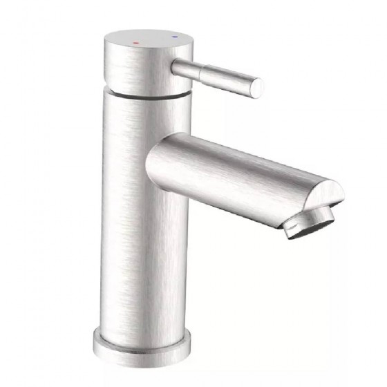 MISCELATORE LAVABO IN ACCIAIO SPAZZOLATO SERIE "ANTEA"