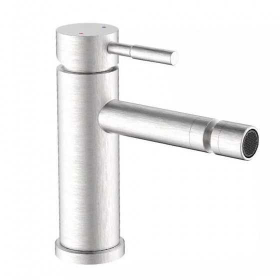 MISCELATORE BIDET IN ACCIAIO SPAZZOLATO SERIE "ANTEA"