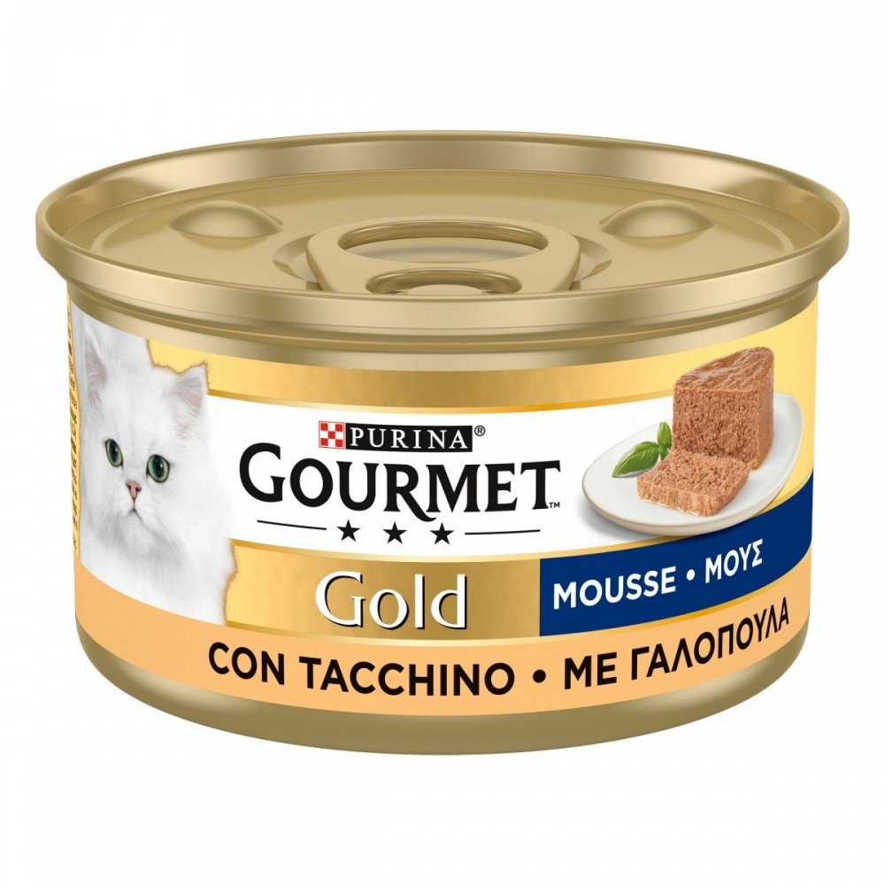 MOUSSE GOURMET GOLD CON TACCHINO 85 GR PER GATTO - PURINA