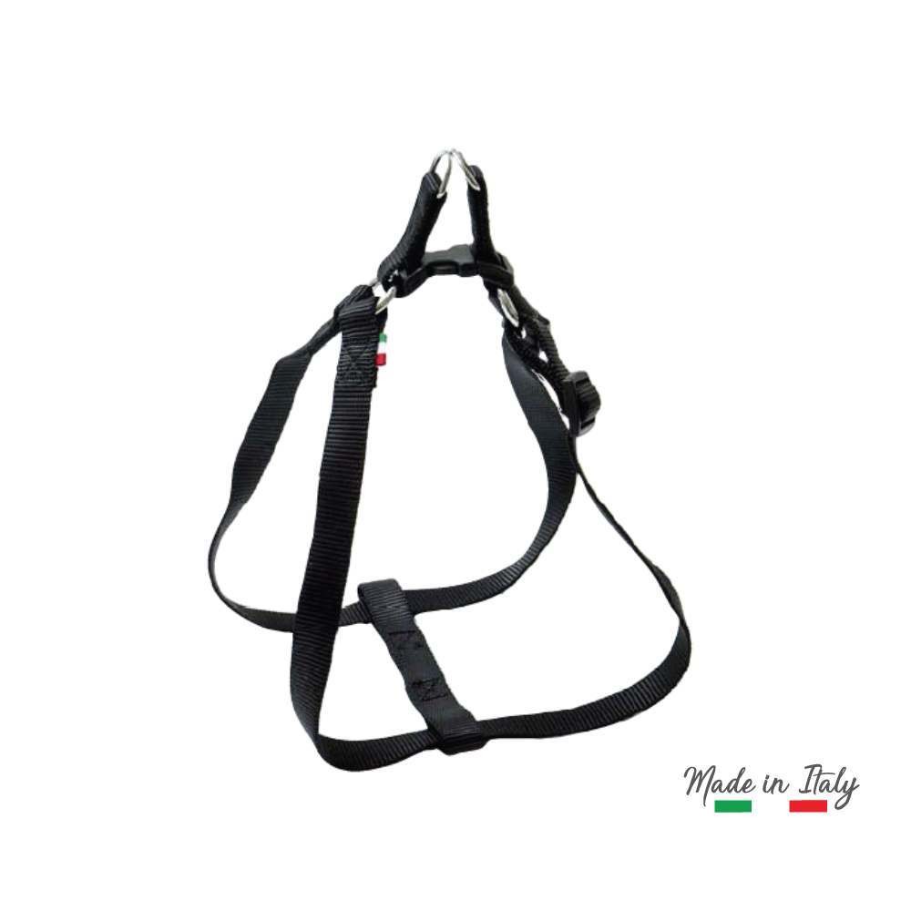 PETTORINA "FLASH" REGOLABILE IN NYLON PER CANE SPESSORE 25 MM COLORE NERO - LEOPET