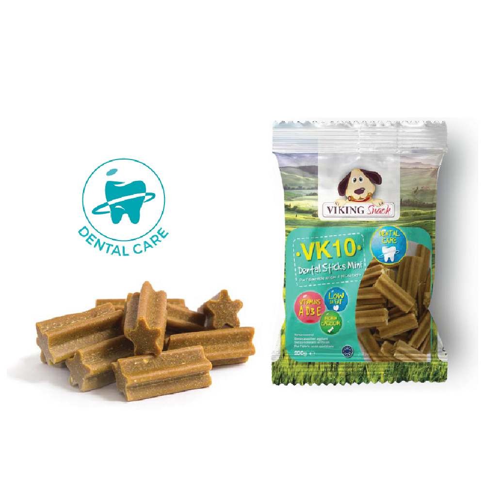 SNACK DENTAL CARE STICKS PER CANI PICCOLI 200 GR - VIKING