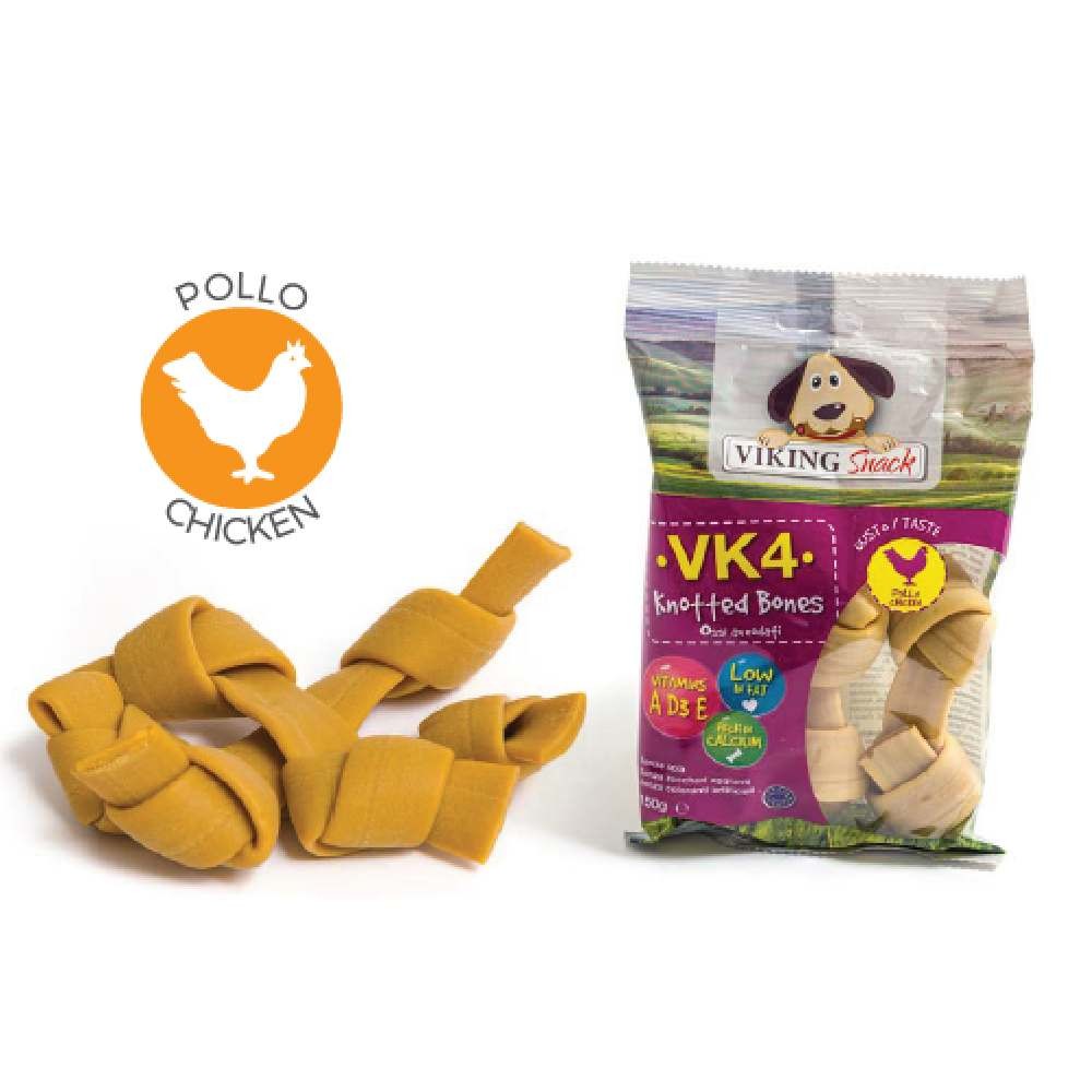 SNACK OSSO ANNODATO CON POLLO PER CANI ADULTI 150 GR - VIKING