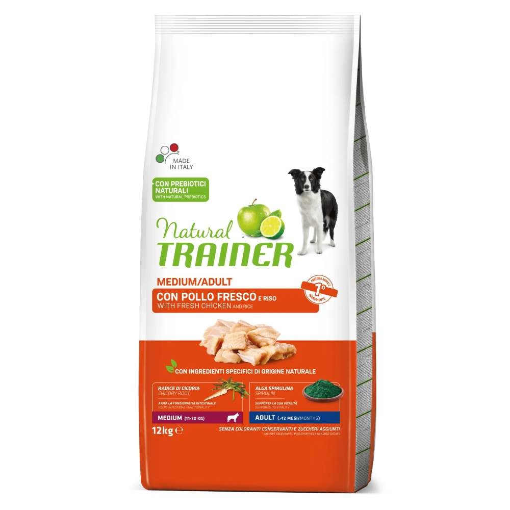 CROCCHETTE CANE MEDIUM ADULT CON POLLO 12 KG - NATURAL TRAINER