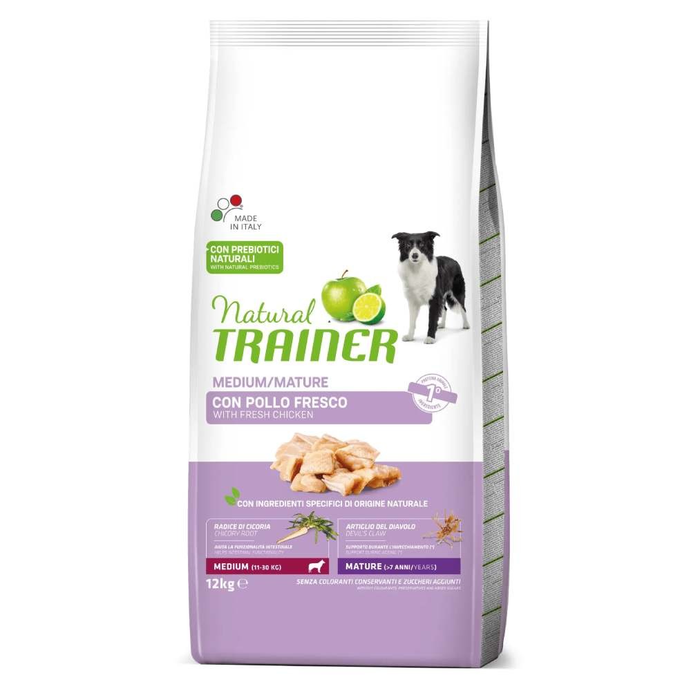 CROCCHETTE CANE MEDIUM MATURITY CON POLLO 12 KG - NATURAL TRAINER